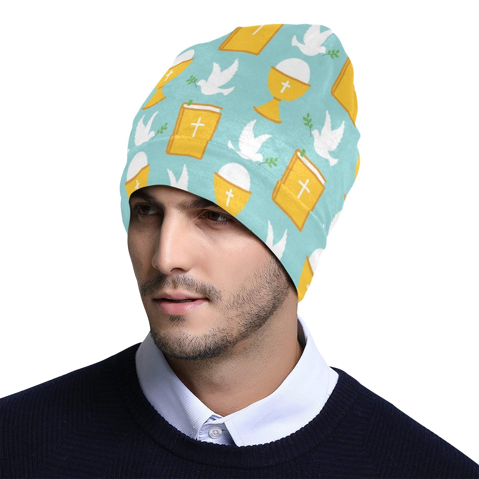 Christian Pattern Print Design 02 Unisex Beanie