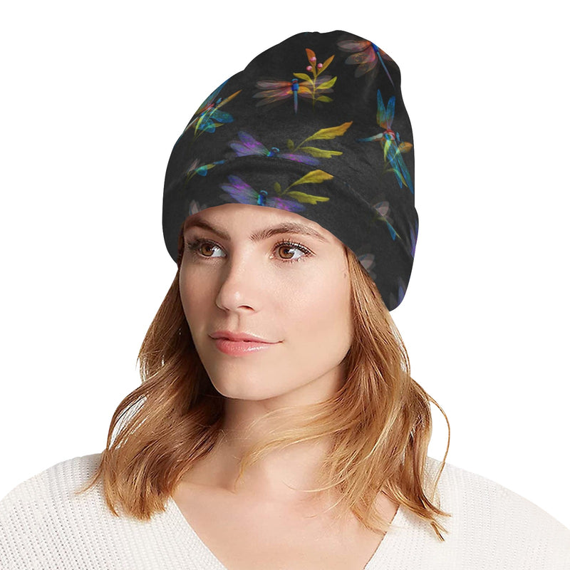 Dragonfly Colorful Realistic Print Unisex Beanie