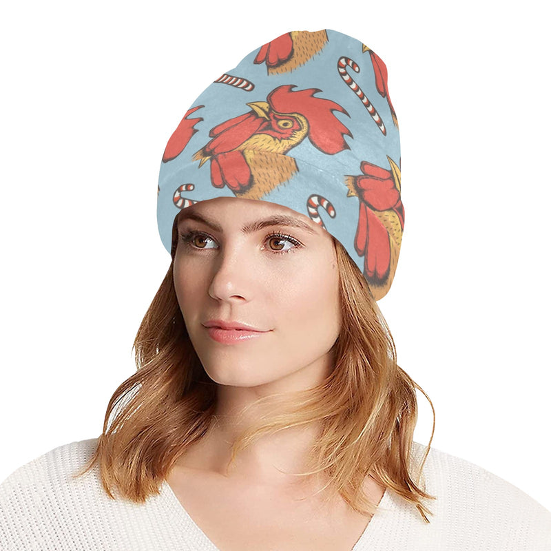 Rooster Pattern Print Design A05 Unisex Beanie