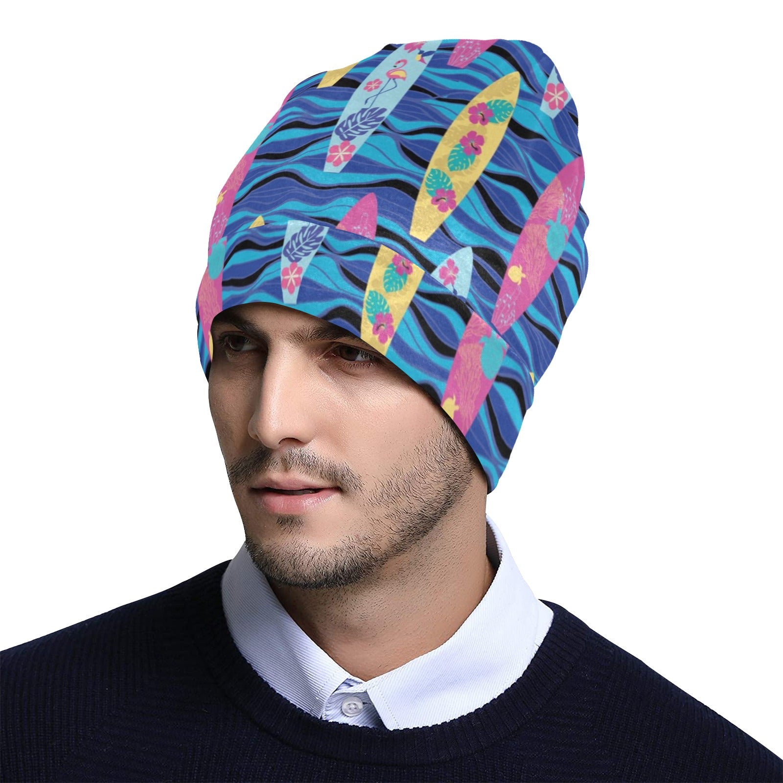 Surfboard Print Design LKS304 Unisex Beanie