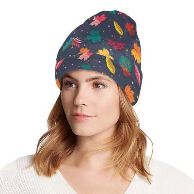 Elm Leave Colorful Print Pattern Unisex Beanie