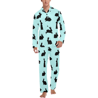 Rabbit Pattern Print Design RB010 Men's Long Sleeve Pajama Set