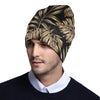 Brown Tropical Palm Leaves Unisex Beanie