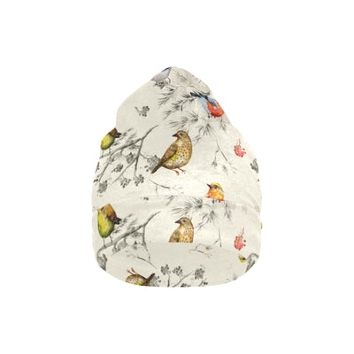 Bird Watercolor Design Pattern Unisex Beanie