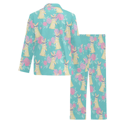 Rabbit Pattern Print Design RB05 Men's Long Sleeve Pajama Set