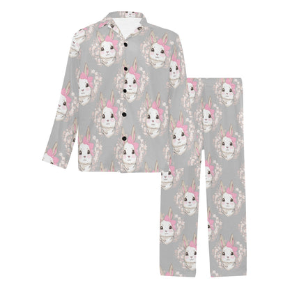 Rabbit Pattern Print Design RB07 Men's Long Sleeve Pajama Set