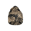 Brown Tropical Palm Leaves Unisex Beanie