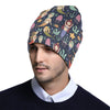 Mermaid Cartoon Pattern Print Design 03 Unisex Beanie