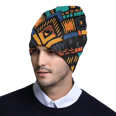 Kente Pattern Print Design 05 Unisex Beanie