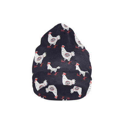 Chicken Pattern Print Design 03 Unisex Beanie