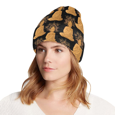 Buddha Pattern Print Design 01 Unisex Beanie