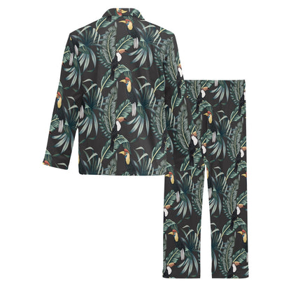 Rainforest Pattern Print Design RF06 Men's Long Sleeve Pajama Set