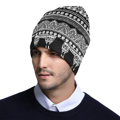 Llama Aztec Style Pattern Print Design 01 Unisex Beanie