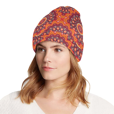 Bohemian Pattern Print Design 04 Unisex Beanie