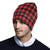 Red Black Buffalo Tartan Plaid Pattern Unisex Beanie