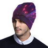 Celestial Purple Blue Neon Speed Light Unisex Beanie