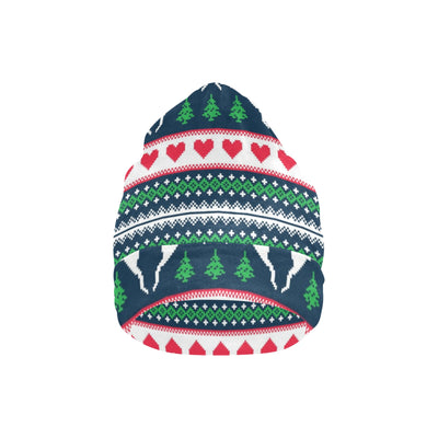 Reindeer Pattern Print Design 03 Unisex Beanie