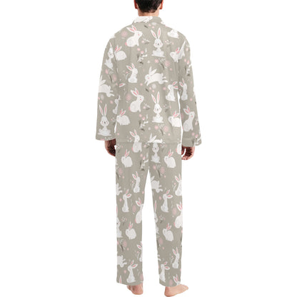 Rabbit Pattern Print Design RB03 Men's Long Sleeve Pajama Set