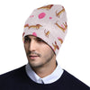 Dachshund Pattern Print Design 10 Unisex Beanie