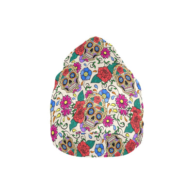 Sugar Skull Colorful Themed Print Unisex Beanie