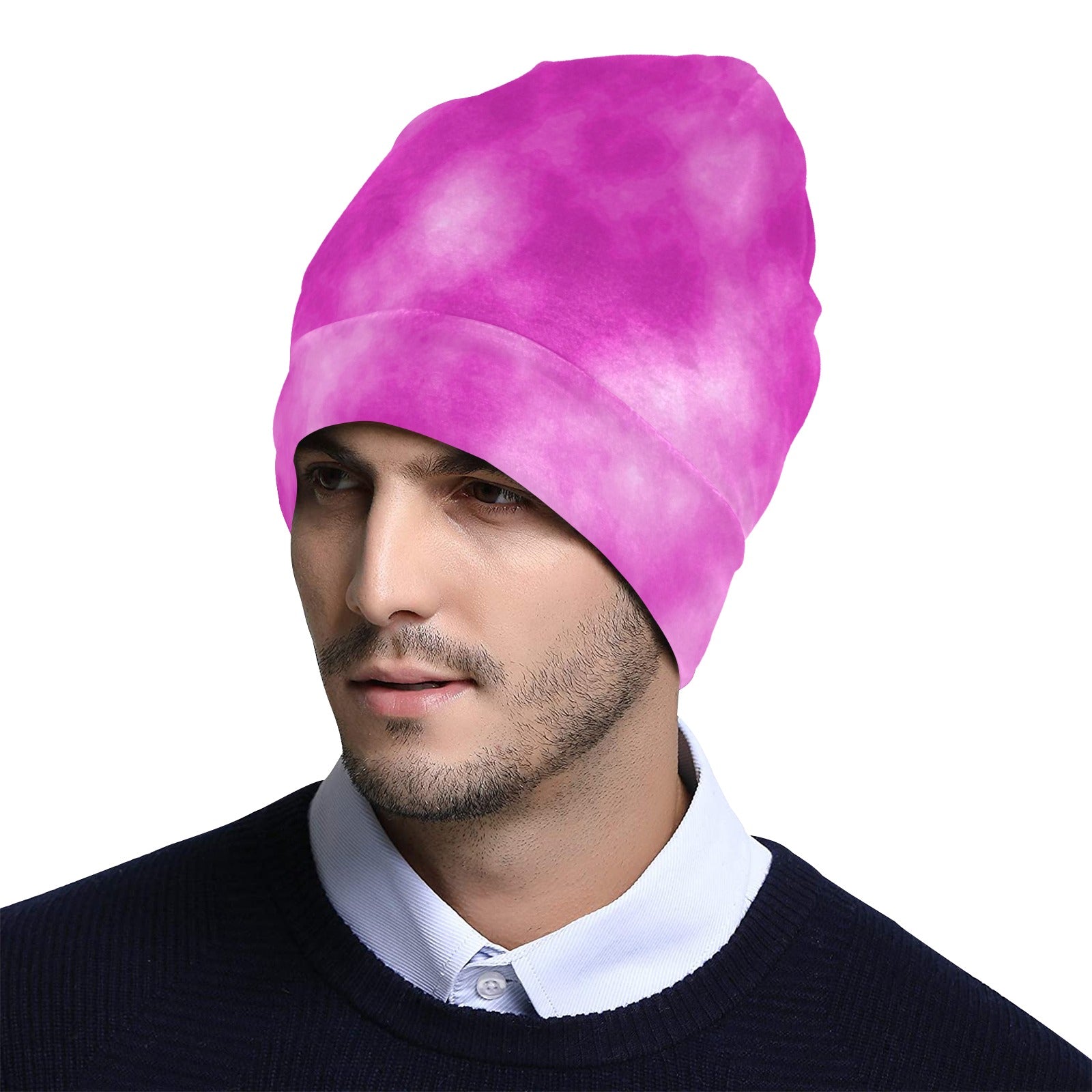 Tie Dye Pink Design Print Unisex Beanie
