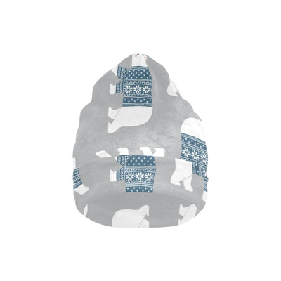 Polar Bear Pattern Print Design A03 Unisex Beanie