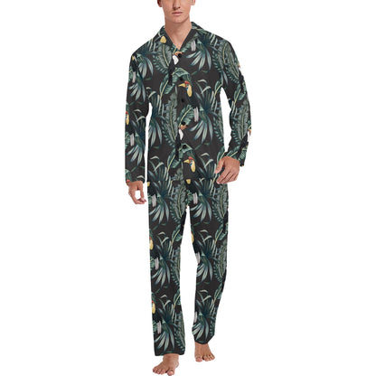 Rainforest Pattern Print Design RF06 Men's Long Sleeve Pajama Set