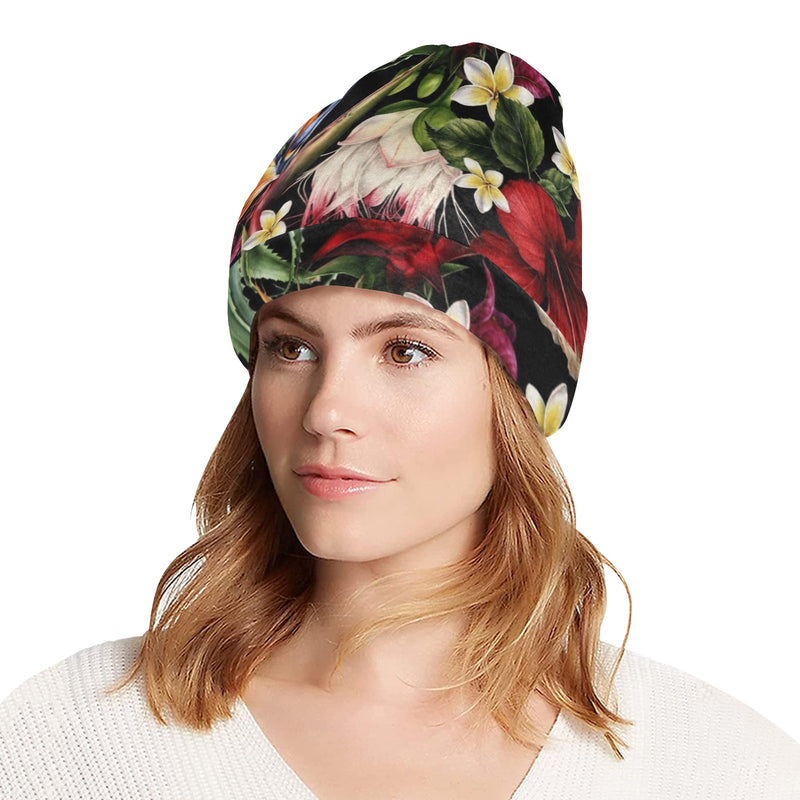 Summer Floral Pattern Print Design SF03 Unisex Beanie