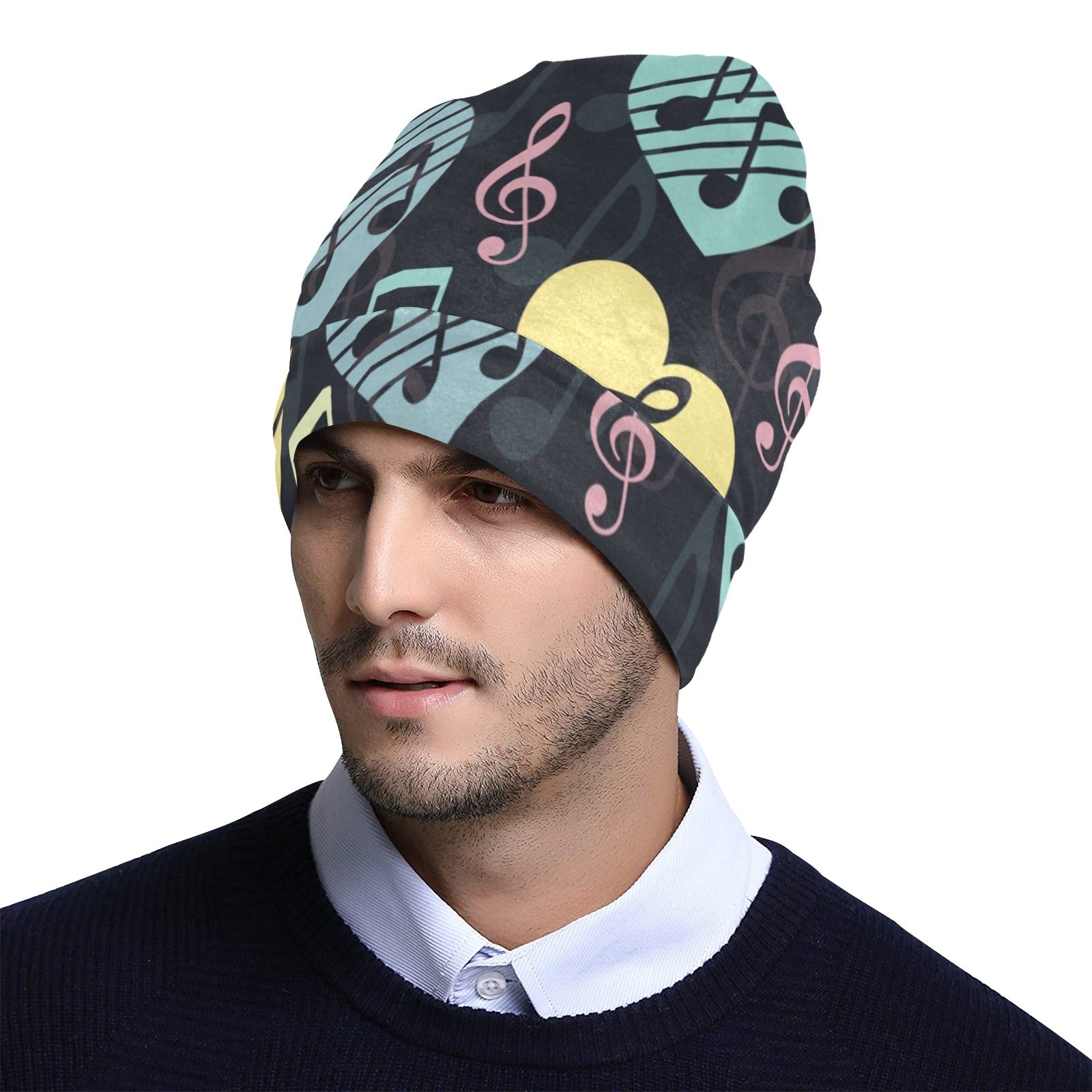 Music note Pattern Print Design A03 Unisex Beanie