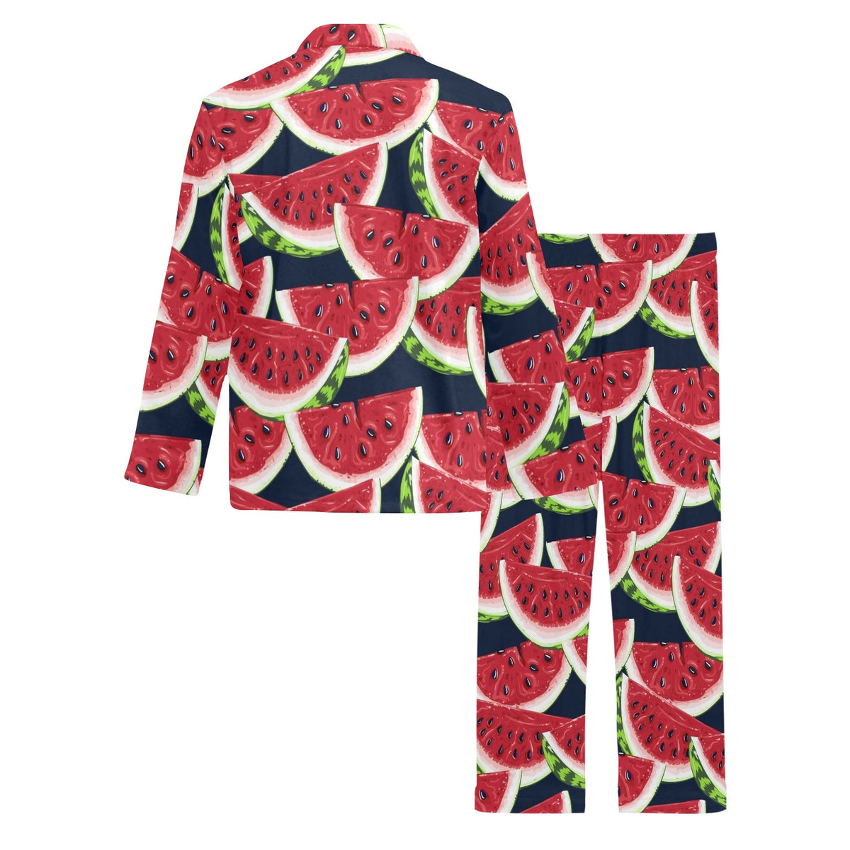 Watermelon Pattern Print Design WM011 Men's Long Sleeve Pajama Set