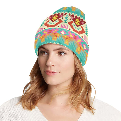 Aztec Pattern Print Design 03 Unisex Beanie