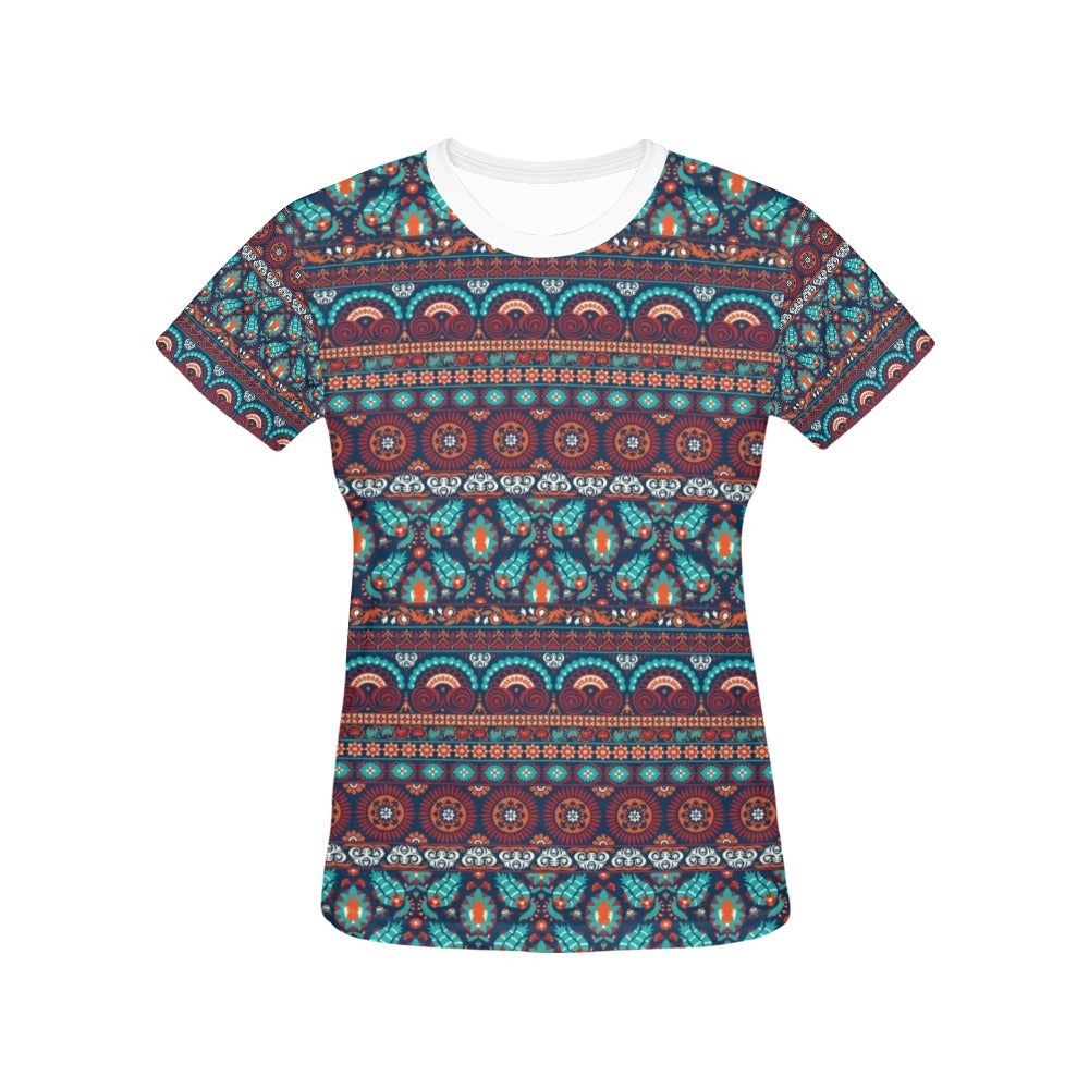 Suzani Print Design LKS302 Women's  T-shirt