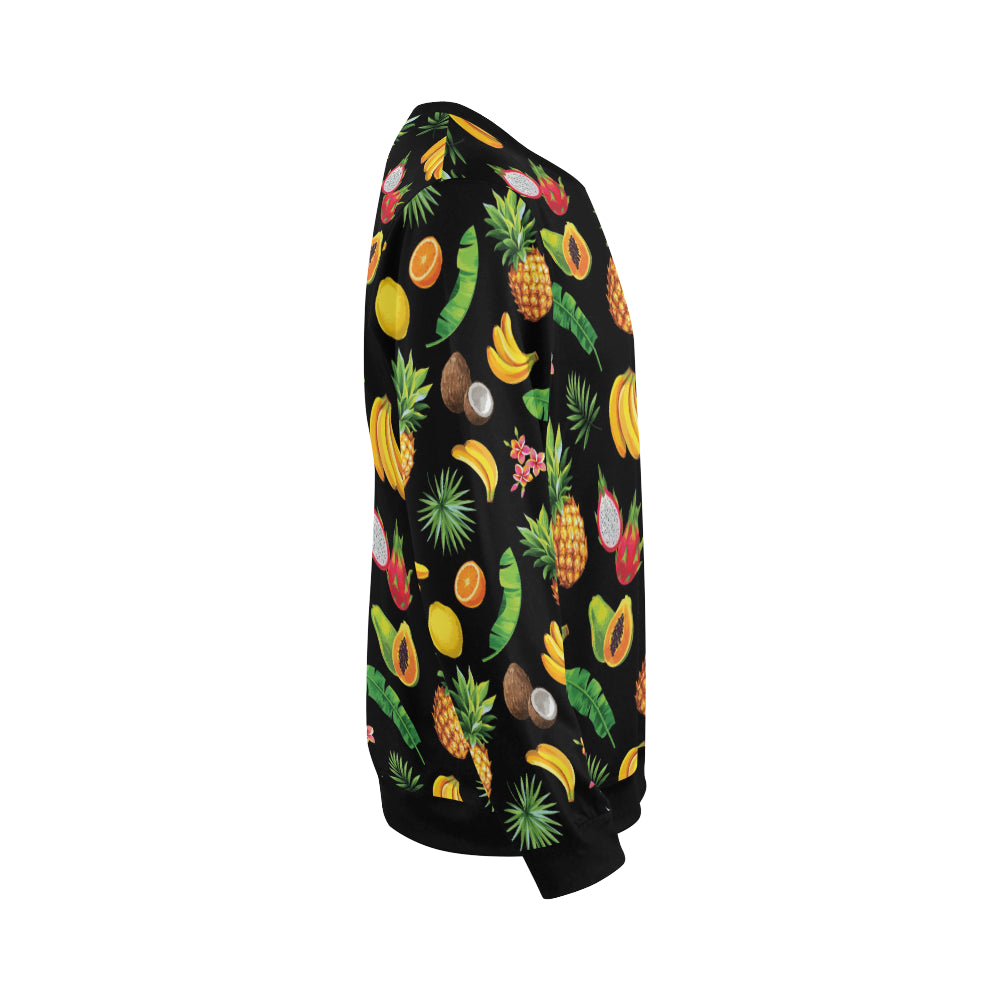 Tropical Fruits Pattern Print Design TF03 Men Long Sleeve Sweatshirt