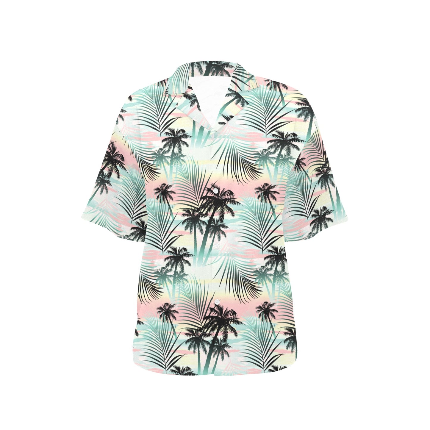 Palm Tree Pattern Print Design A03 Women's Hawaiian Shirt