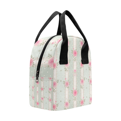 Rose Pattern Print Design RO016 Insulated Lunch Bag
