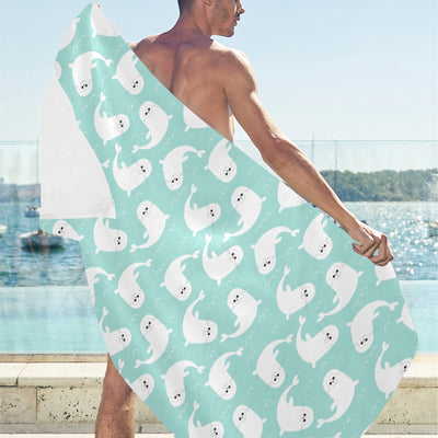 Sea Lion Print Design LKS401 Beach Towel 32" x 71"