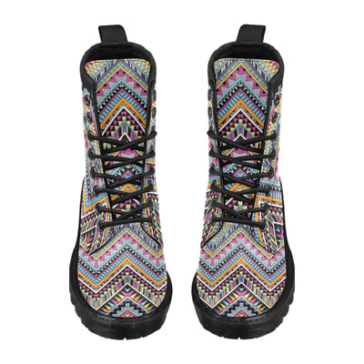 Multicolor zigzag Tribal Aztec Women's Boots