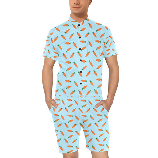 Carrot Pattern Print Design 03 Men's Romper
