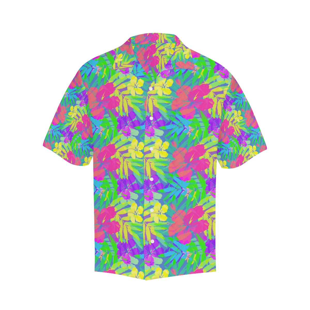 Neon Tropical Pattern Print Design A03 Men's Hawaiian Shirt