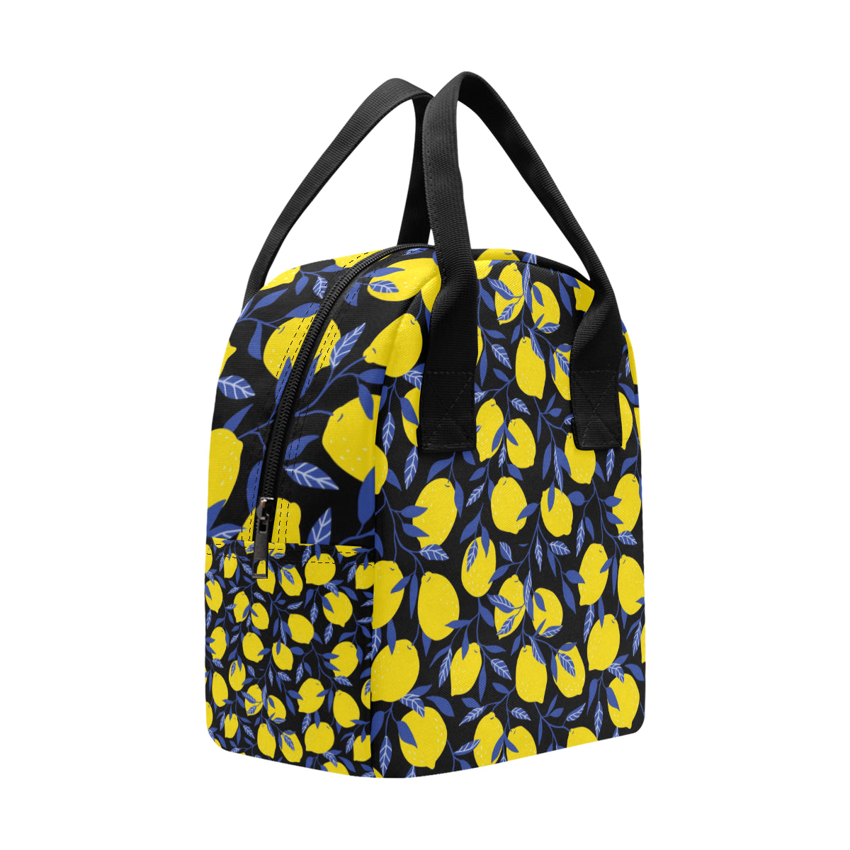 Lemon Pattern Print Design LM01 Insulated Lunch Bag