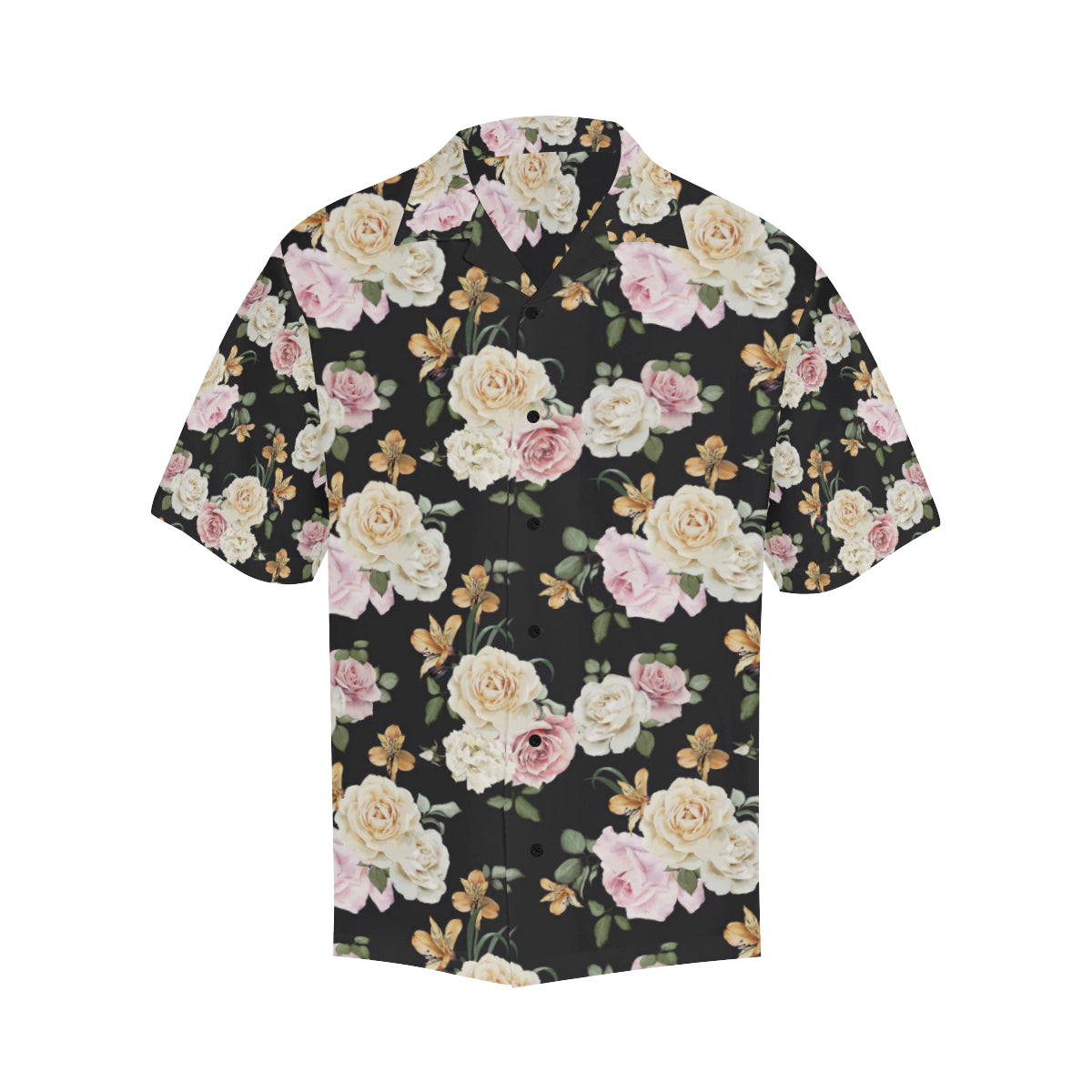 Rose Pattern Print Design A01 Men's Hawaiian Shirt