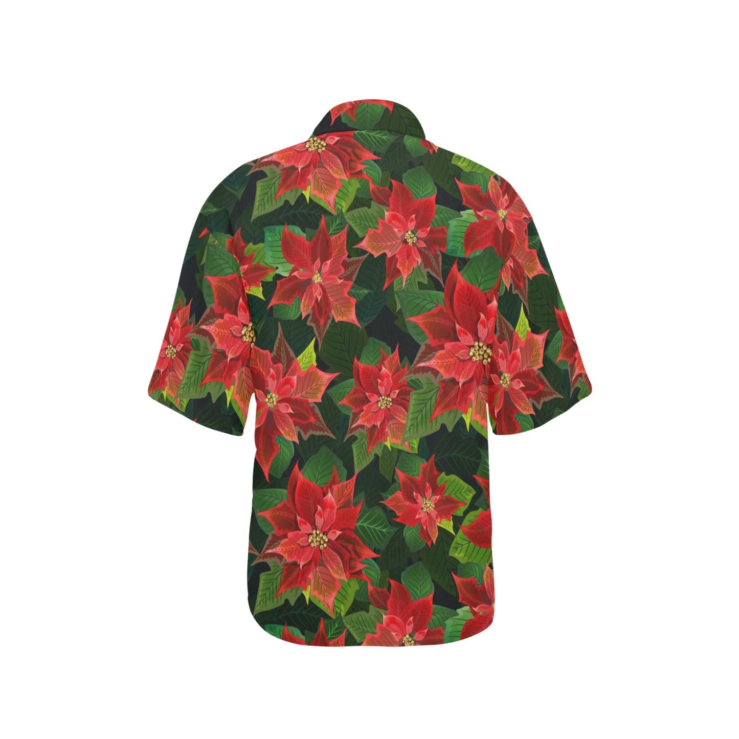 Poinsettia Pattern Print Design POT04 Women's Hawaiian Shirt