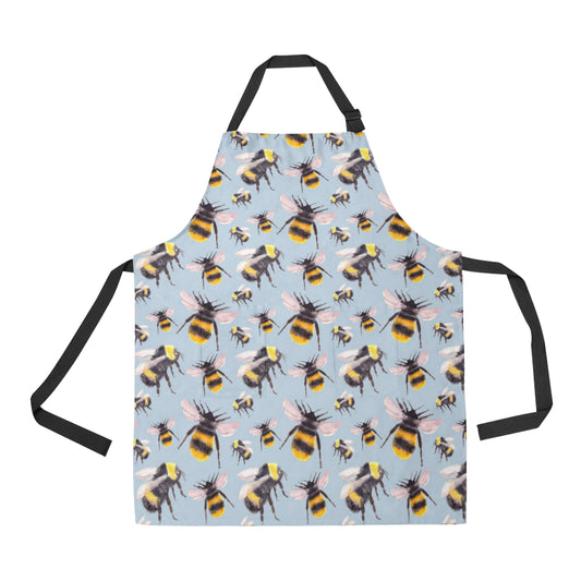 Bee Pattern Print Design BEE08 Apron with Pocket