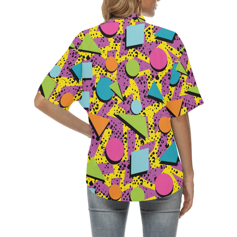 80s Pattern Print Design 1 Women's Hawaiian Shirt