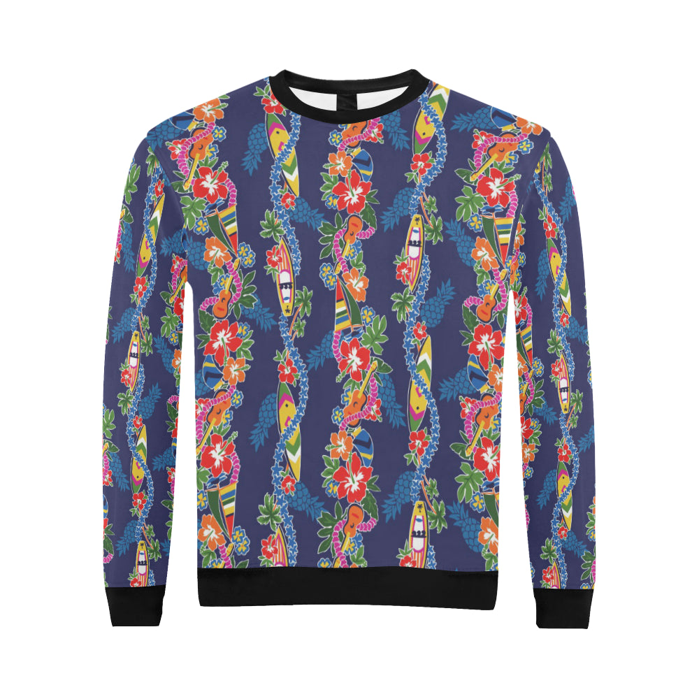 Hawaiian Themed Pattern Print Design H04 Men Long Sleeve Sweatshirt