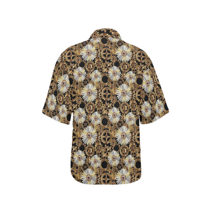 Steampunk Print Design LKS305 Women's Hawaiian Shirt