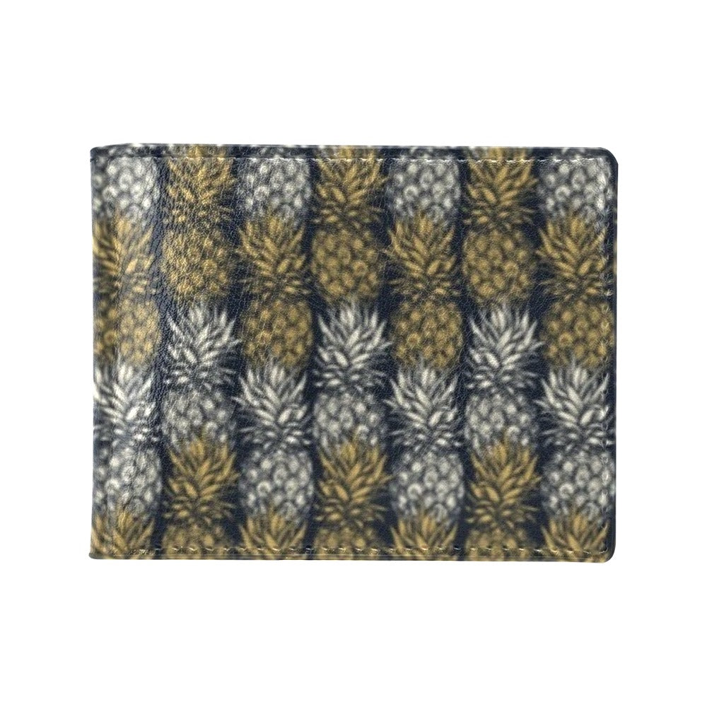 Pineapple Print Design Pattern Men's ID Card Wallet