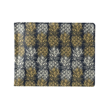 Pineapple Print Design Pattern Men's ID Card Wallet