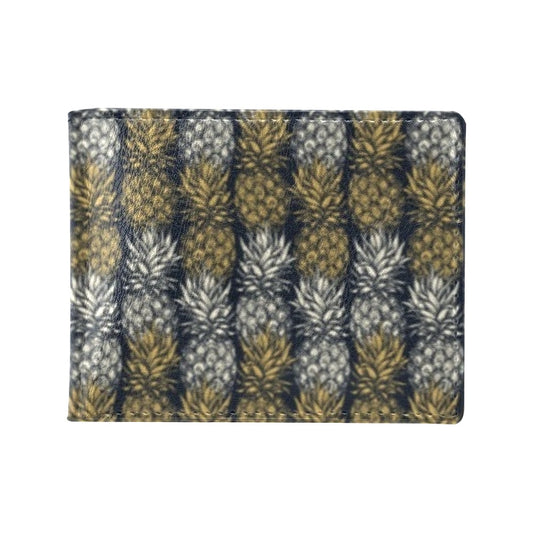 Pineapple Print Design Pattern Men's ID Card Wallet