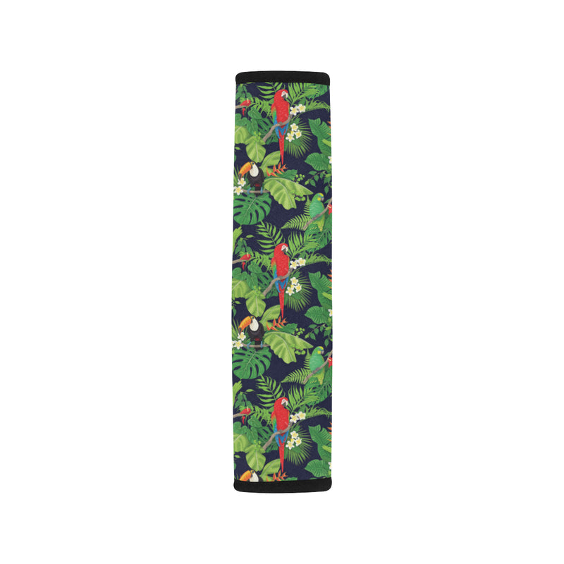 Rainforest Parrot Pattern Print Design A03 Car Seat Belt Cover
